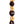 Close-up of lei showcasing alternating glossy Kukui nuts and yellow Mongo shells.
