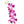 Bunch of purple orchid blooms on a stem against a white background.