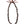 A brown kukui nut lei with a smooth, glossy finish, tied together at the top with a brown ribbon. 