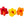 Set of three silk hibiscus hair clips in red, yellow, and orange, displayed against a white background.