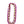 Colorful lei made of orchid petals combining purple, white, and jade green hues in a vibrant arrangement.