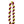 Spiral lei made of orchids featuring alternating diagonal stripes of green, purple, and white petals.