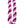 Spiral lei made of orchids featuring alternating diagonal stripes of pink, purple, and white petals.