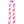 Spiral lei made of orchids featuring alternating diagonal stripes of pink and white petals.