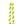 Spiral lei made of orchids featuring alternating diagonal stripes of green and white petals.