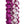 Close-up of a spiral lei featuring white orchid petals layered over purple petals, highlighting the texture and color contrast against a white background.