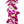 Close-up of a lei made from all parts of a purple orchid blossom, showcasing its rich texture and the subtle color variations of a single flower.