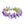 20-inch children’s silk floral head lei, known as a Lei Po‘o, featuring purple  flowers and green leaves.
