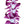 Close-up of a single strand purple orchid lei, highlighting the individual blossoms.