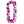 A kid size single purple orchid lei on a white background. 