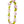 Classic single-strand lei made of alternating  jade green and light pink orchids.