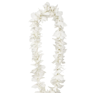 Classic single-strand lei made of all white orchids.