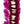 Close-up of a flat deluxe orchid lei showing the flared purple petals with dark purple and white accents intricately layered in the middle.